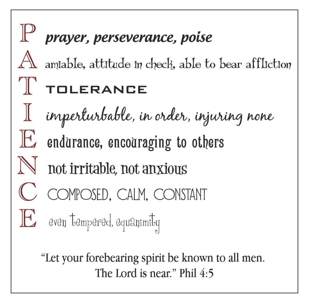 Patience- The Fourth Fruit of the Spirit