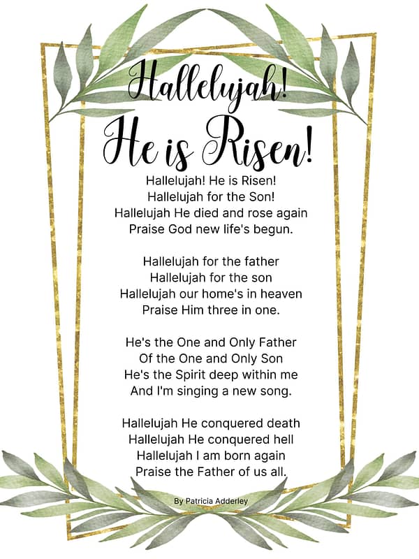 Hallelujah! He is Risen! Resurrection Easter Poem